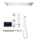 Large LED Music Ceiling Rainfall Shower Set – Thermostatic Brass - Ceiling Rainfall Shower SetBathroomLux
