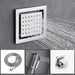 Large LED Music Ceiling Rainfall Shower Set – Thermostatic Brass - Ceiling Rainfall Shower SetBathroomLux