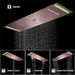 Large LED Music Ceiling Rainfall Shower Set – Thermostatic Brass - Ceiling Rainfall Shower SetBathroomLux