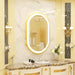 Large LED Oval Bathroom Mirror with Stepless and Anti - Fog Memory - BathroomLux