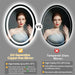 Large Oval Led Bathroom Mirror Anti - Fog Backlit Dimmable Wall Mounted 3 Colors Memory With Plug - BathroomLux