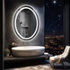 Large Oval Led Bathroom Mirror Anti - Fog Backlit Dimmable Wall Mounted 3 Colors Memory With Plug - BathroomLux