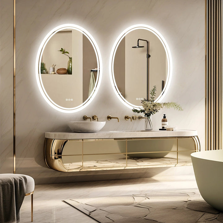 Led Bathroom Mirror Backlit Round Vanity Mirror With Lights Wall Mounted Anti - Fog - Bathroom Mirror Anti - FogBathroomLux