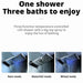 LED Thermostatic Shower System | Modern Rainfall & Waterfall Shower Set - bathroom, showers, thermostaticBathroomLux