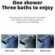 LED Thermostatic Shower System | Modern Rainfall & Waterfall Shower Set - bathroom, showers, thermostaticBathroomLux