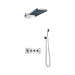 LED Thermostatic Shower System | Modern Rainfall & Waterfall Shower Set - bathroom, showers, thermostaticBathroomLux