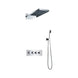LED Thermostatic Shower System | Modern Rainfall & Waterfall Shower Set - bathroom, showers, thermostaticBathroomLux