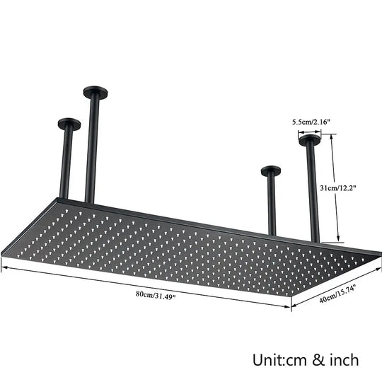 Lumina LED Shower Head - 2 years Warranty - bathroom, showers, thermostaticBathroomLux