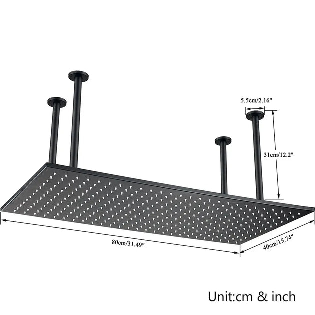 Lumina LED Shower Head - 2 years Warranty - bathroom, showers, thermostaticBathroomLux