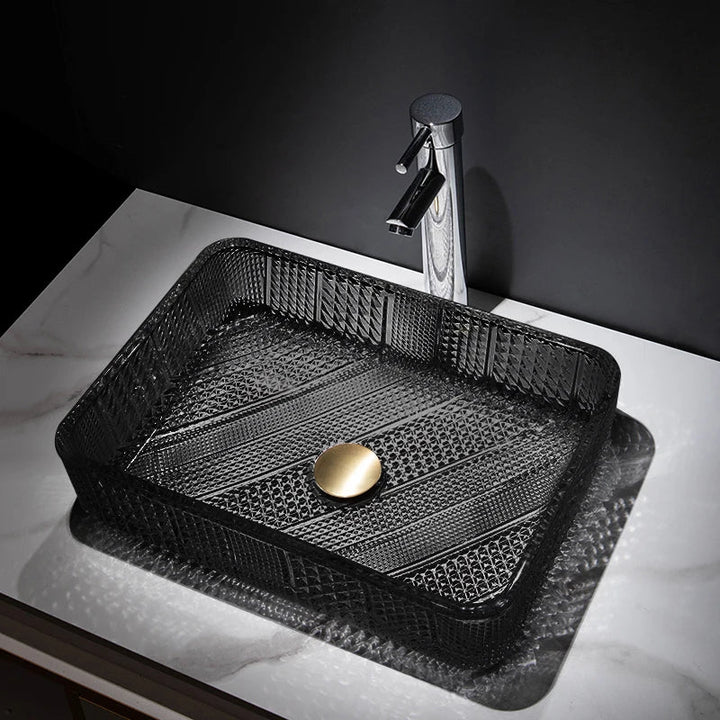 Luminique Luxury Glass Transparent Crystal Washbasins - BathroomLux