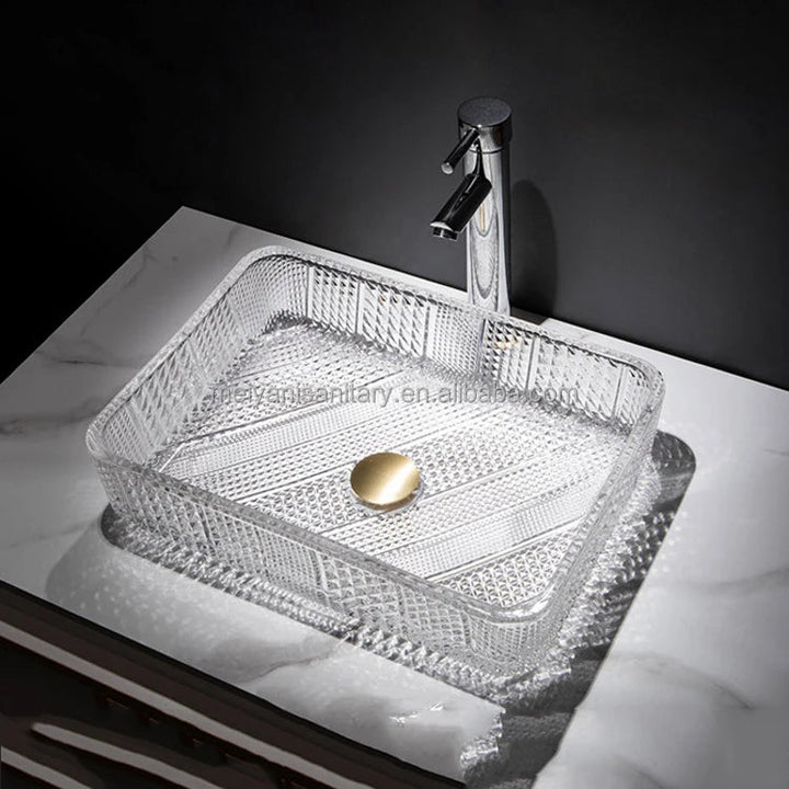 Luminique Luxury Glass Transparent Crystal Washbasins - Bathroom sinkBathroomLux