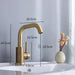 Lustra Bathroom Faucet Brushed Gold - Single Handle - Bathroom FaucetBathroomLux
