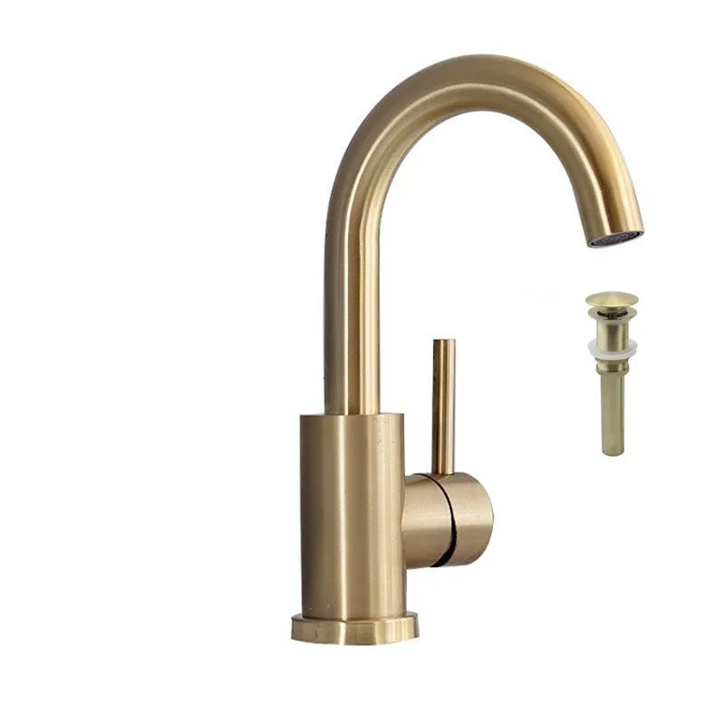 Lustra Bathroom Faucet Brushed Gold - Single Handle - Bathroom FaucetBathroomLux