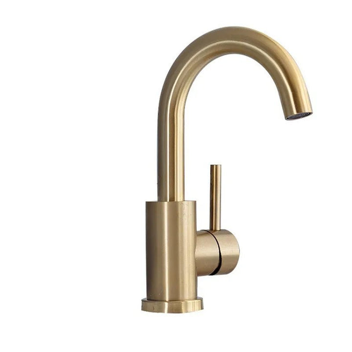 Lustra Bathroom Faucet Brushed Gold - Single Handle - Bathroom FaucetBathroomLux