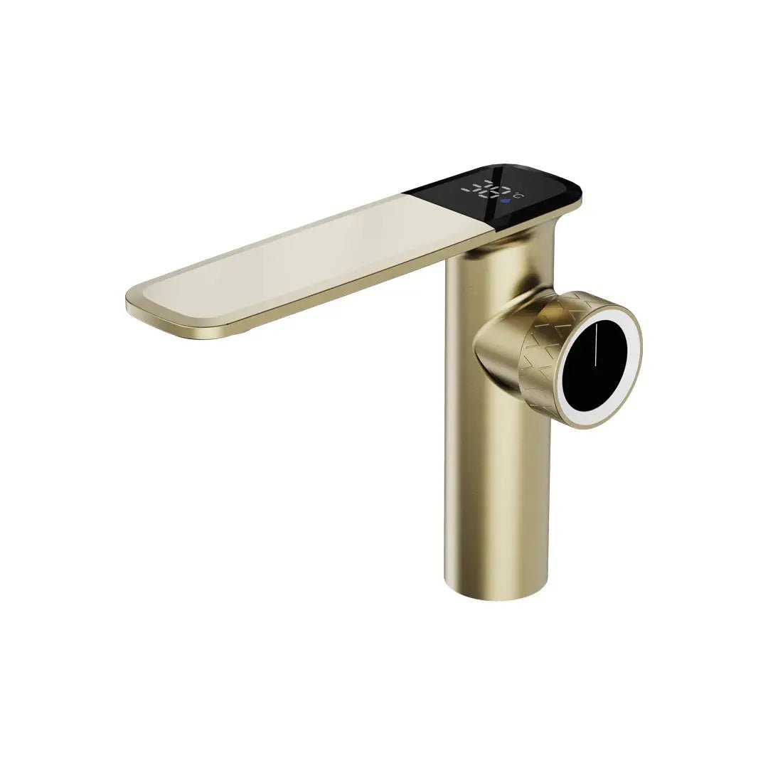 Luxury Brass Sink Faucet Digital Display Water Mixer Tap - BathroomLux
