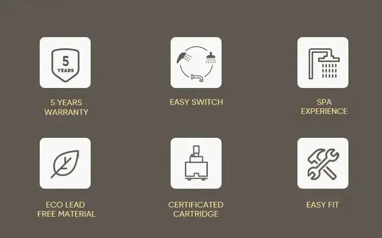 Luxury Brass Sink Faucet Digital Display Water Mixer Tap - BathroomLux