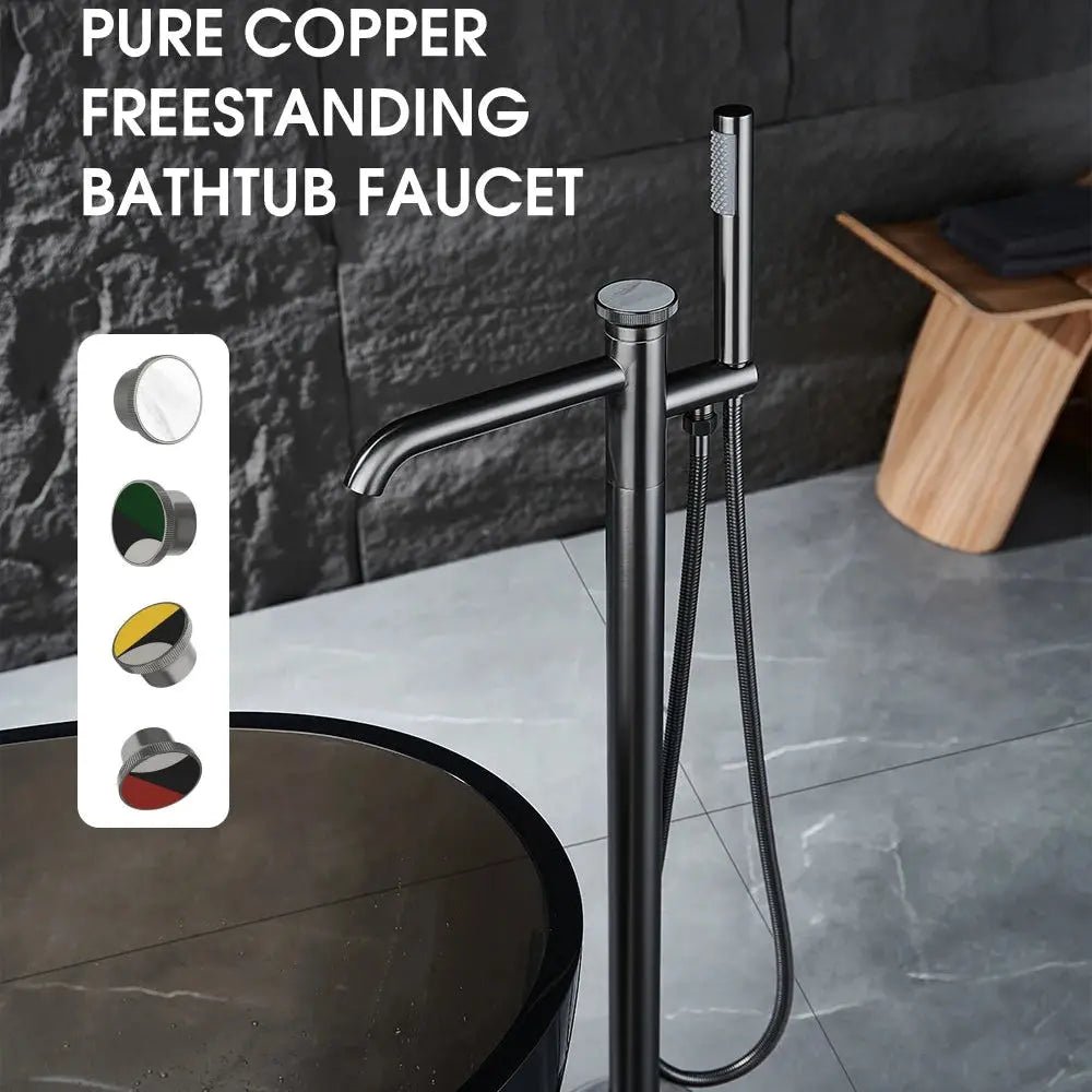 Luxury Freestanding Bath Taps with Shower Head - Freestanding Bath Shower Mixer TapBathroomLux