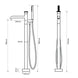 Luxury Freestanding Bath Taps with Shower Head - Freestanding Bath Shower Mixer TapBathroomLux