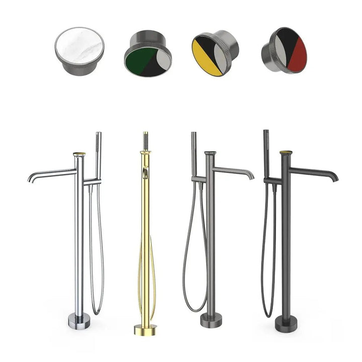 Luxury Freestanding Bath Taps with Shower Head - Freestanding Bath Shower Mixer TapBathroomLux