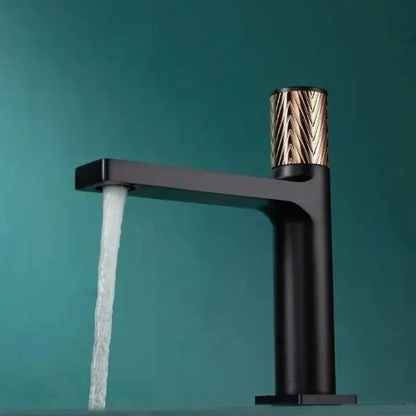 Luxury Gold Brass Basin Mixer Tap – Single Lever Bathroom Faucet - brass basin mixer tapBathroomLux