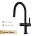Luxury Gun Gray Brass Kitchen Faucet – LED, Pull - Out, Hot & Cold Tap - Pull - Out Retractable SpoutBathroomLux