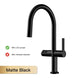 Luxury Gun Gray Brass Kitchen Faucet – LED, Pull - Out, Hot & Cold Tap - Pull - Out Retractable SpoutBathroomLux