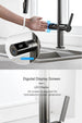 Luxury Gun Gray Brass Kitchen Faucet – LED, Pull - Out, Hot & Cold Tap - Pull - Out Retractable SpoutBathroomLux