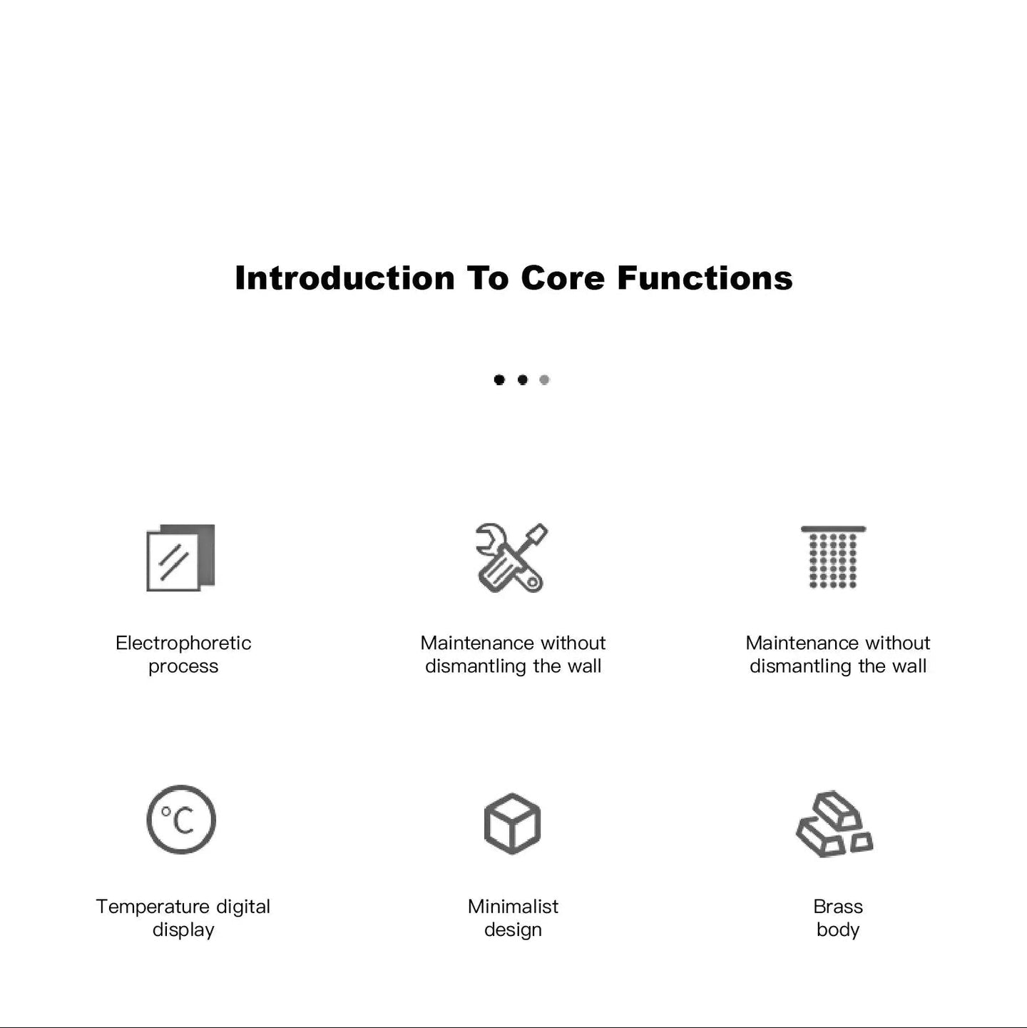 Luxury Gun Gray Digital Shower System – 4 Functions Dual Control Mixer Tap - 3 - Function Exposed Shower SystemBathroomLux