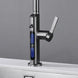 Luxury Gunmetal Grey Waterfall Pull - Out Digital Kitchen Faucet with Water Purifier - Waterfall Pull - Out Digital Kitchen Faucet with Water PurifierBathroomLux