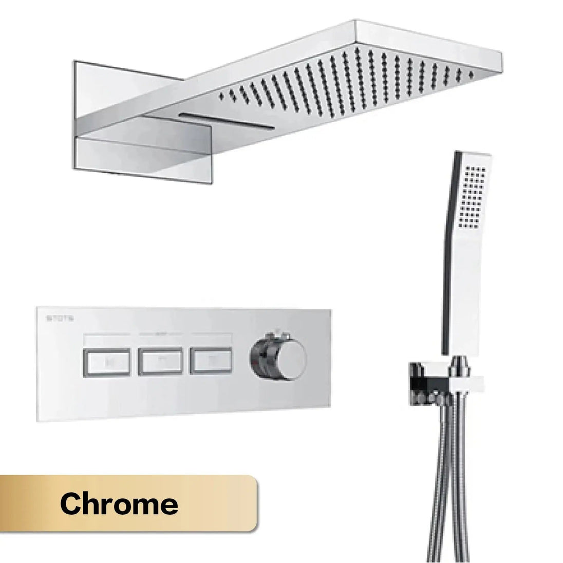 Luxury Thermostatic Shower System – Brass Wall Mounted 3 - Function - thermostatic Shower SystemBathroomLux