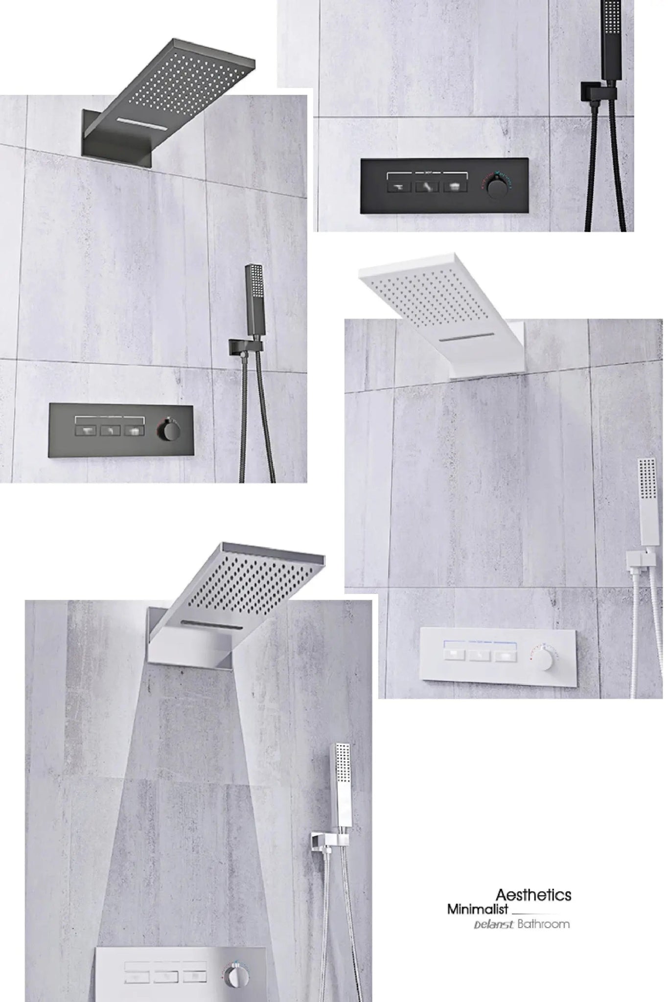 Luxury Thermostatic Shower System – Brass Wall Mounted 3 - Function - thermostatic Shower SystemBathroomLux