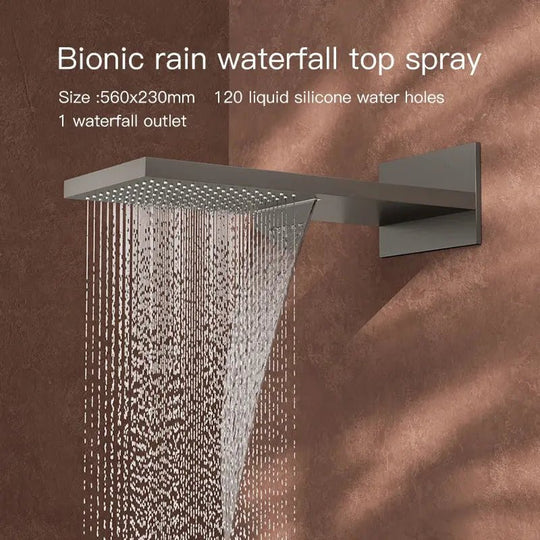 Luxury Thermostatic Shower System – Brass Wall Mounted 3 - Function - thermostatic Shower SystemBathroomLux