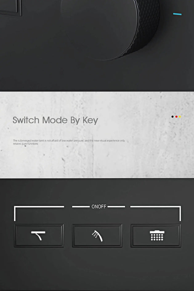 Luxury Thermostatic Shower System – Brass Wall Mounted 3 - Function - thermostatic Shower SystemBathroomLux