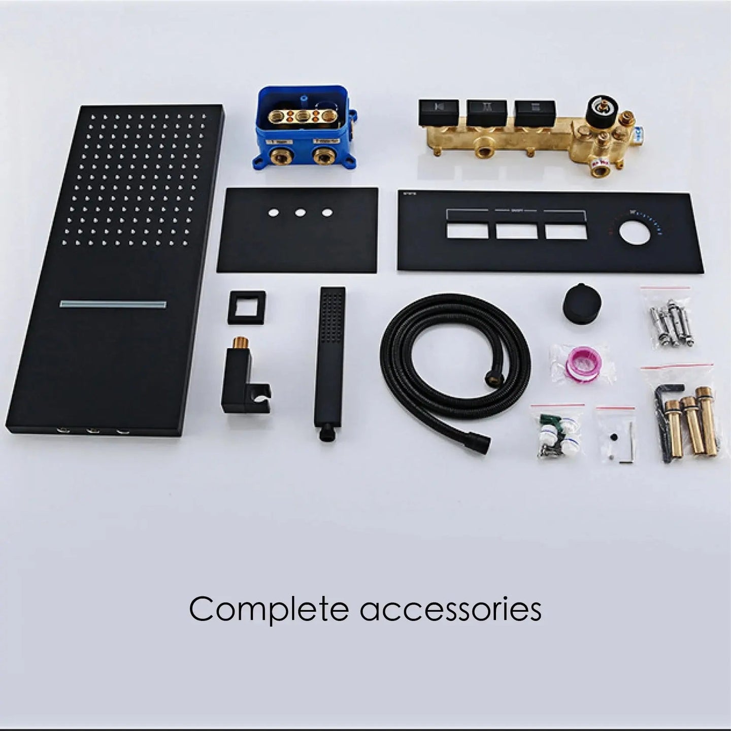 Luxury Thermostatic Shower System – Brass Wall Mounted 3 - Function - thermostatic Shower SystemBathroomLux