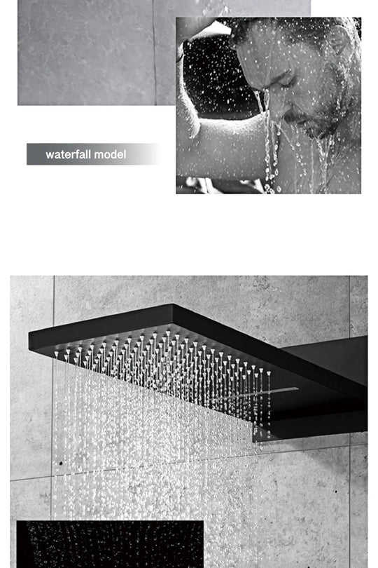 Luxury Thermostatic Shower System – Brass Wall Mounted 3 - Function - thermostatic Shower SystemBathroomLux