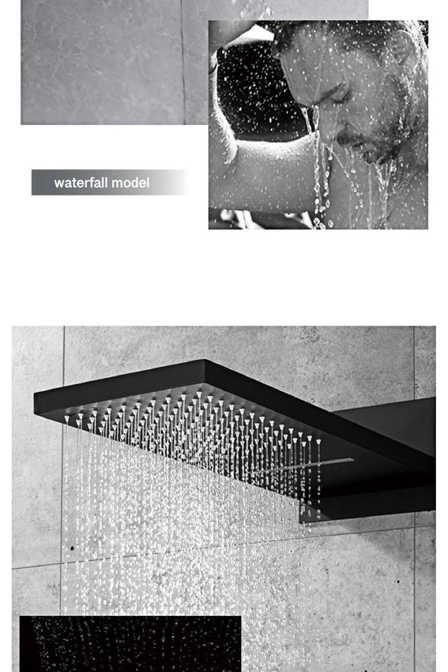 Luxury Thermostatic Shower System – Brass Wall Mounted 3 - Function - thermostatic Shower SystemBathroomLux