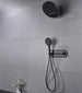 Luxury White Brass Wall Mounted Rainfall Shower Mixer Set - Concealed Rain Shower SystemBathroomLux