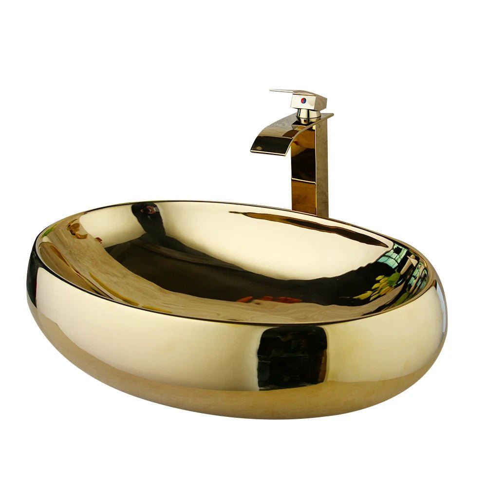 Magnifique Golden Bathroom Sink Set - BathroomLux