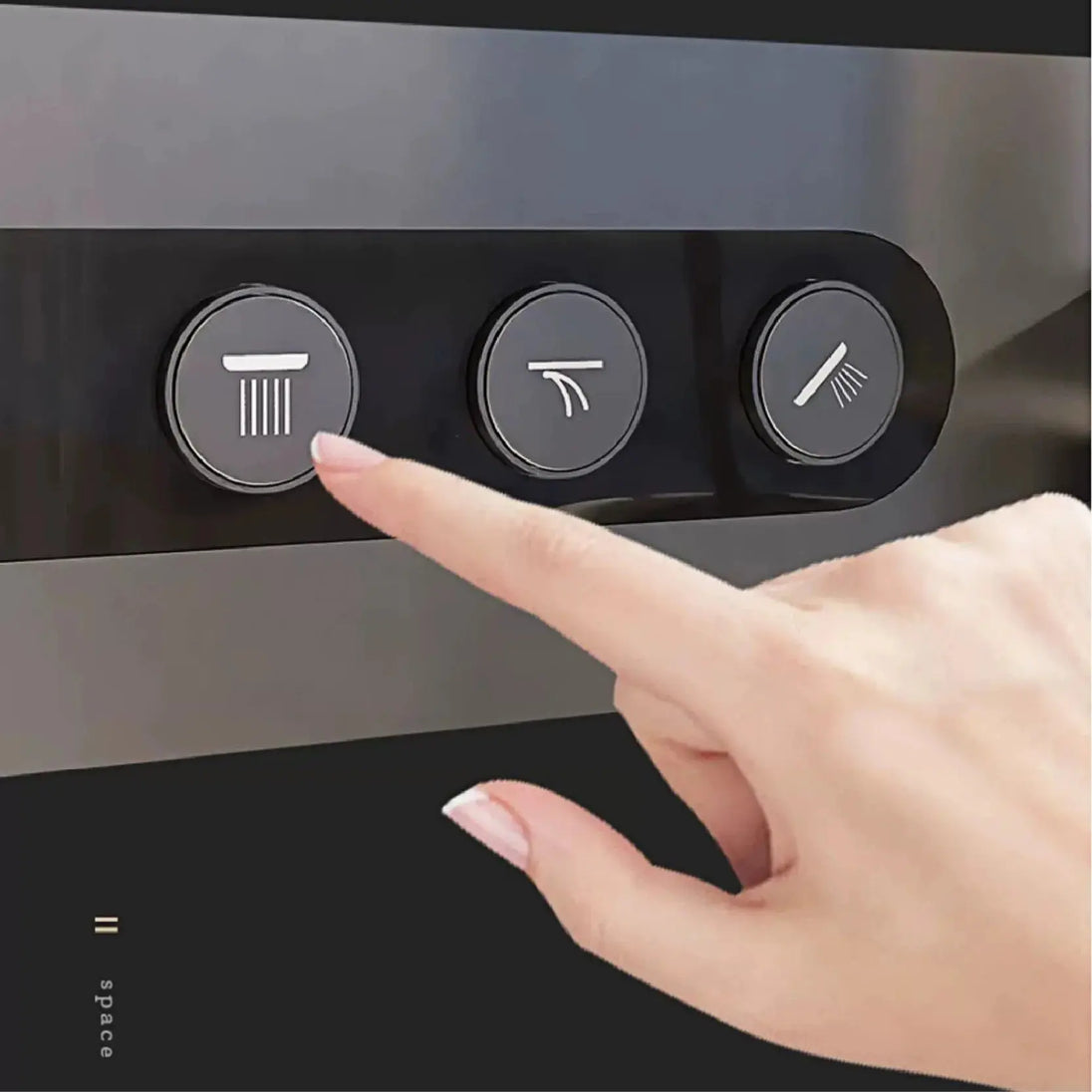 Luxury Gun Gray Digital Shower System – 4 Functions Dual Control Mixer Tap BathroomLux