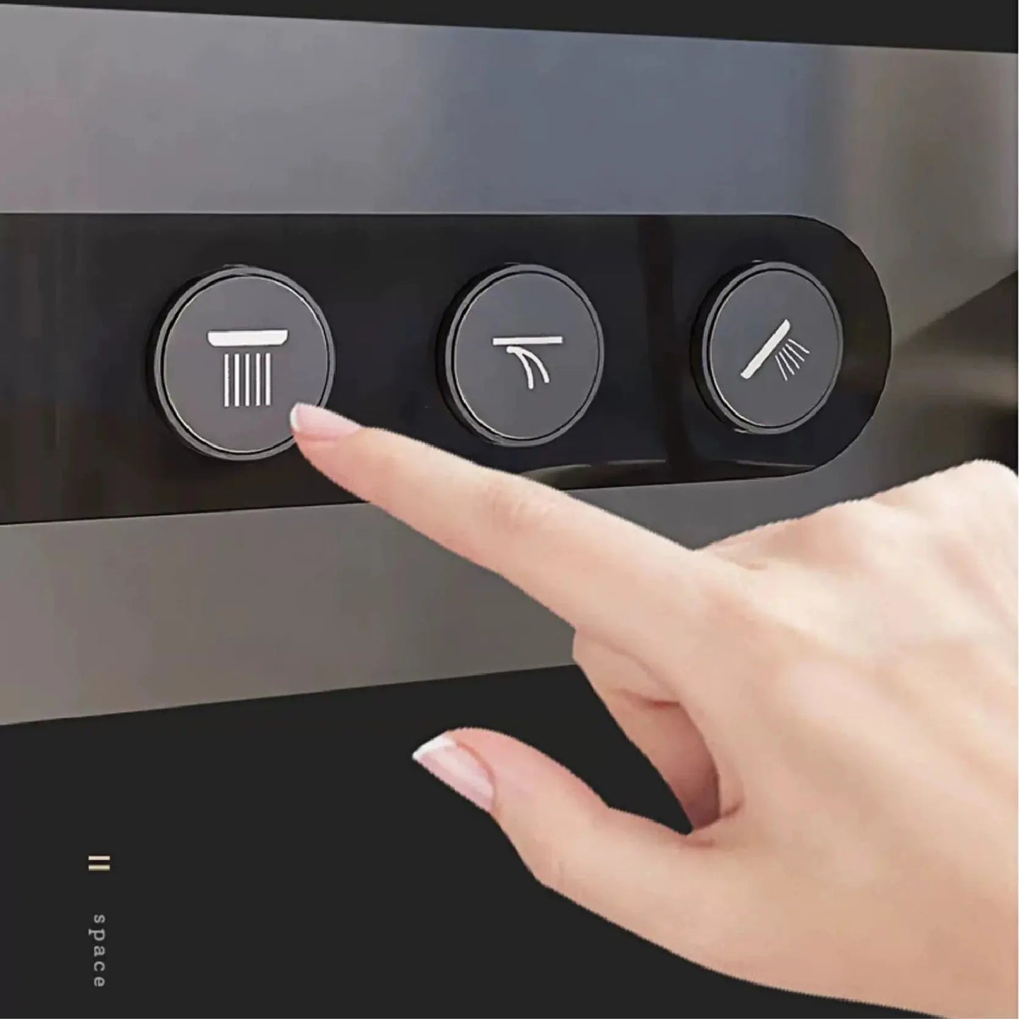 Luxury Gun Gray Digital Shower System – 4 Functions Dual Control Mixer Tap BathroomLux