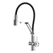 Chrome pull out kitchen faucet with flexible hose 