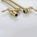 Matte Gold Wall Mount Pot Filler – Brass Folding Kitchen Mixer Tap with Dual Handles - Deck Mounted Brass Kitchen Faucets TapBathroomLux