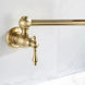 Matte Gold Wall Mount Pot Filler – Brass Folding Kitchen Mixer Tap with Dual Handles - Deck Mounted Brass Kitchen Faucets TapBathroomLux