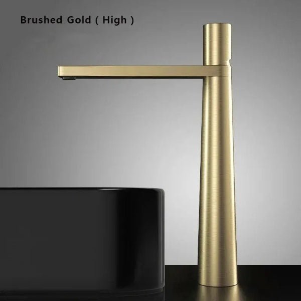 Modern Bathroom Faucet Single Handle Single Hole In Black - Modern Basin Faucet Single Handle Single HoleBathroomLux