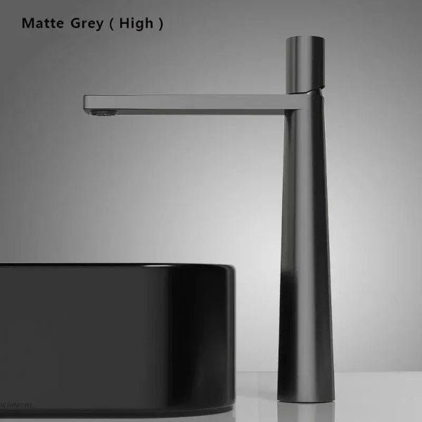 Modern Bathroom Faucet Single Handle Single Hole In Black - Modern Basin Faucet Single Handle Single HoleBathroomLux