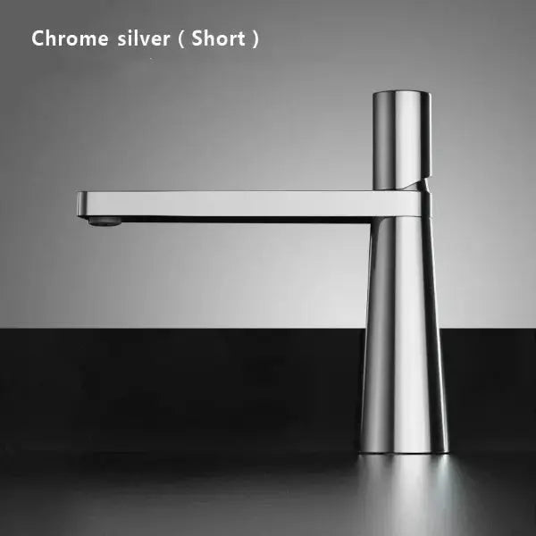 Modern Bathroom Faucet Single Handle Single Hole In Chrome - Modern Basin Faucet Single Handle Single HoleBathroomLux