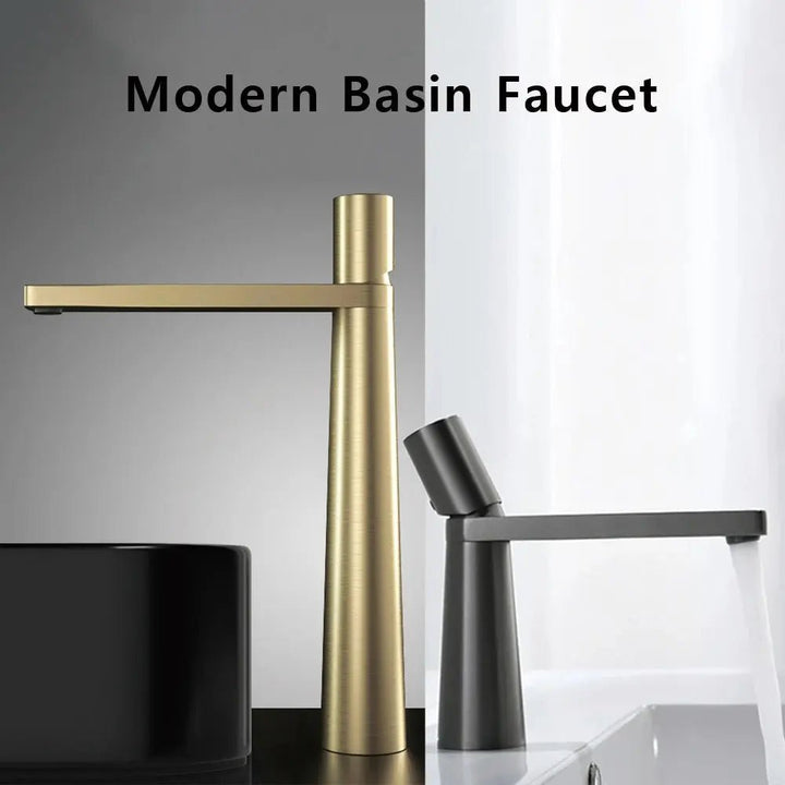 Modern Bathroom Faucet Single Handle Single Hole In Chrome - Modern Basin Faucet Single Handle Single HoleBathroomLux