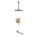 Modern Brushed Gold Dual Handle Rainfall Shower Set | Concealed Design - conceal showerBathroomLux