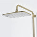 Modern Brushed Gold Shower Set – Brass Square Rainfall Mixer & Exposed Faucet System - Bathtub & Shower FaucetsBathroomLux