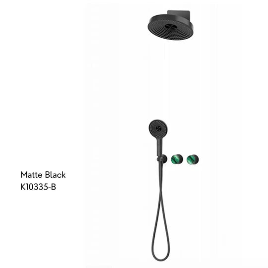 Modern Concealed Thermostatic Shower Set – Brass Rainfall System - Concealed Rain Shower SystemBathroomLux